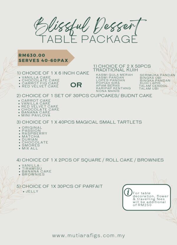 Blissful Dessert Table Package